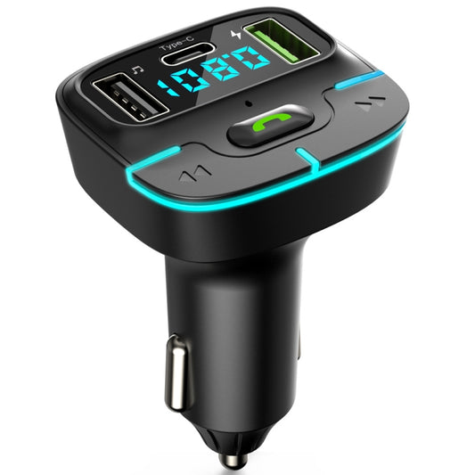Chargeur de voiture Bluetooth MP3 avec lumière d'ambiance, GZ03