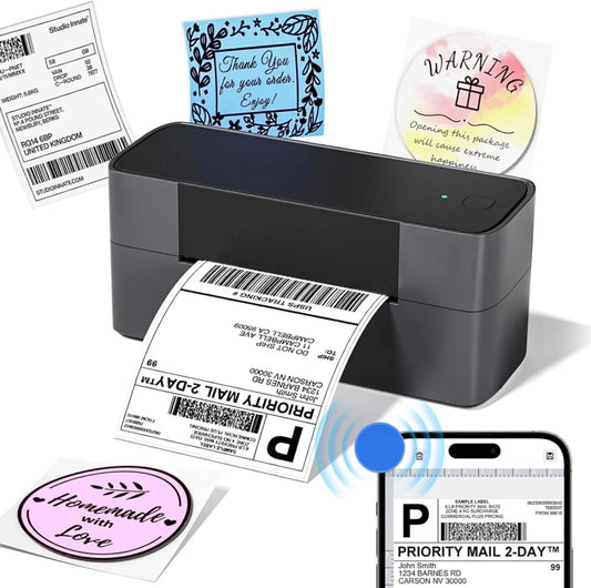 Phomemo PM245-BT Bluetooth Shipping Label Printer Support Labels Width  1- 4.6 Inch, EU Plug, US Plug, UK Plug