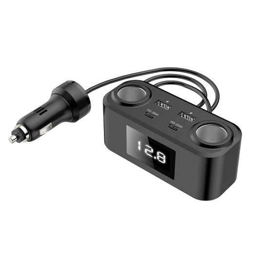 Chargeur de téléphone portable multi-port PD+QC pour allume-cigare de voiture, 1 à 4, Q5