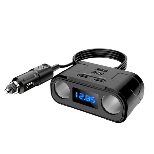 Adaptateur multiport multifonctionnel chargeur de voiture un à quatre, C2
