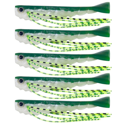 HENGJIA SO175 Two Color Split Fork Soft Bait Freshwater Fishing Salmon Lures, 6.6cm 5pcs /Pack