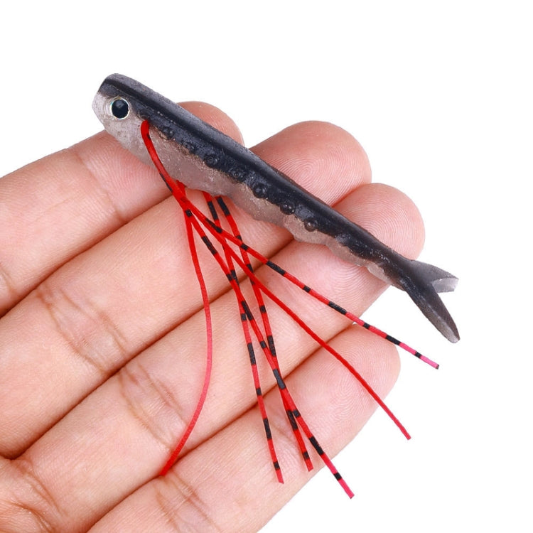 HENGJIA SO175 Two Color Split Fork Soft Bait Freshwater Fishing Salmon Lures, 6.6cm 5pcs /Pack