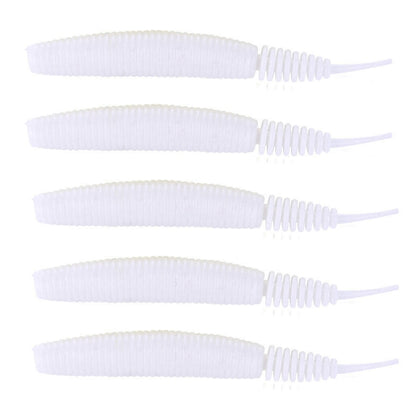 5pcs /Pack HENGJIA SO109 Spaghetti Worm Soft Bait Spiral Fishing Dummy Lures, 10cm 7g