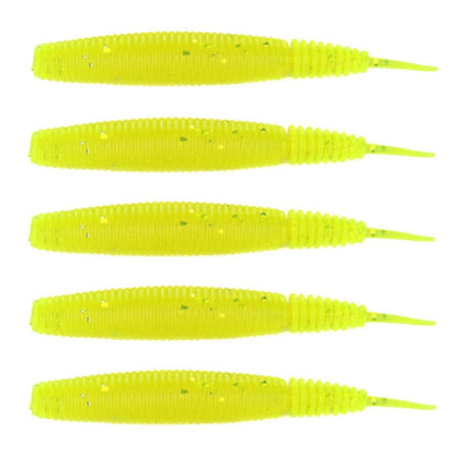 5pcs /Pack HENGJIA SO109 Spaghetti Worm Soft Bait Spiral Fishing Dummy Lures, 10cm 7g