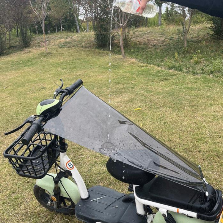 Electric Bike Telescopic Sunshade Rain Shield Motorcycle Rain Cover, 58 x 125cm Silver, 50 x 125cm Silver, 45 x 125cm Silver, 58 x 125cm Black, 50 x 125cm Black, 45 x 125cm Black