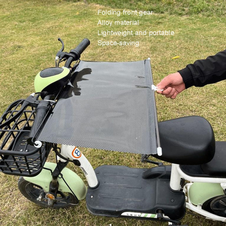 Electric Bike Telescopic Sunshade Rain Shield Motorcycle Rain Cover, 58 x 125cm Silver, 50 x 125cm Silver, 45 x 125cm Silver, 58 x 125cm Black, 50 x 125cm Black, 45 x 125cm Black