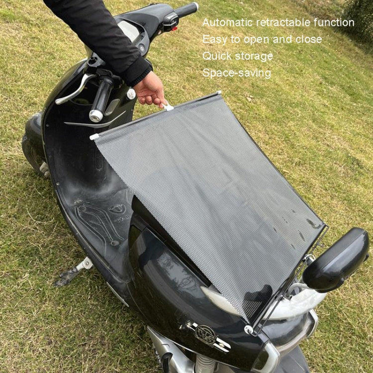 Electric Bike Telescopic Sunshade Rain Shield Motorcycle Rain Cover, 58 x 125cm Silver, 50 x 125cm Silver, 45 x 125cm Silver, 58 x 125cm Black, 50 x 125cm Black, 45 x 125cm Black
