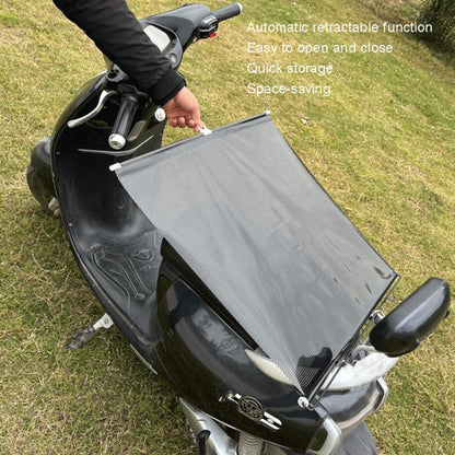 Electric Bike Telescopic Sunshade Rain Shield Motorcycle Rain Cover, 58 x 125cm Silver, 50 x 125cm Silver, 45 x 125cm Silver, 58 x 125cm Black, 50 x 125cm Black, 45 x 125cm Black