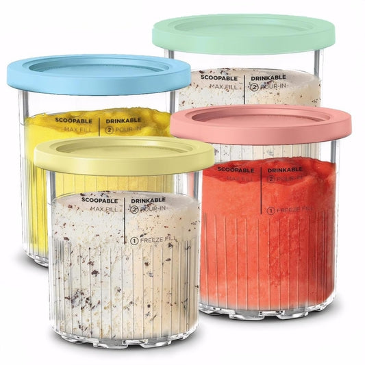 Pour les récipients à crème glacée Ninja Creami Deluxe NC500 / NC501 4 pièces / ensemble 700 ml