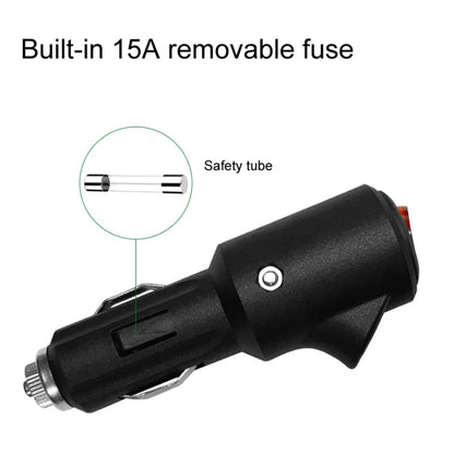 15A Car LED Indicator Light With Switch Cigarette Lighter Plug, LW-047-7