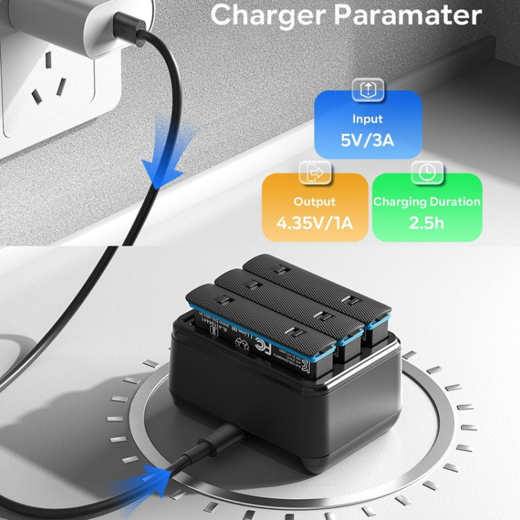 Pour Insta360 X4 AMagisn Chargeur de batterie, station de charge pour accessoires de caméra, pour Insta360 X4