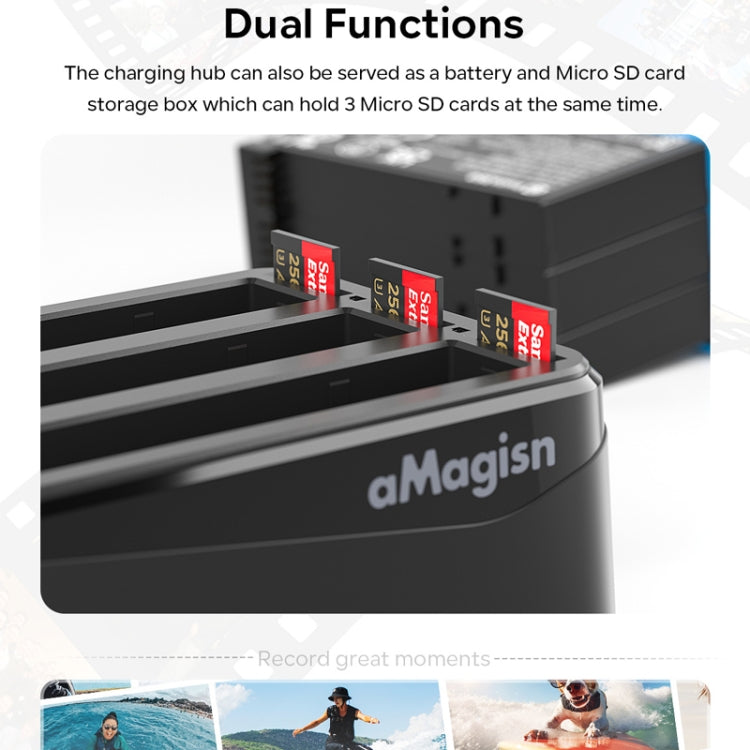 Pour Insta360 X4 AMagisn Chargeur de batterie, station de charge pour accessoires de caméra, pour Insta360 X4