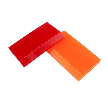 4pcs Car Cleaning Glass Water Film Soft Rubber Scraper, Short Red, Long Red, Short  Orange, Long Orange