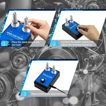 OBDResource High-Pressure Adjustable Dual-Hole Spark Plug Ignition Detector, EU Plug, US Plug