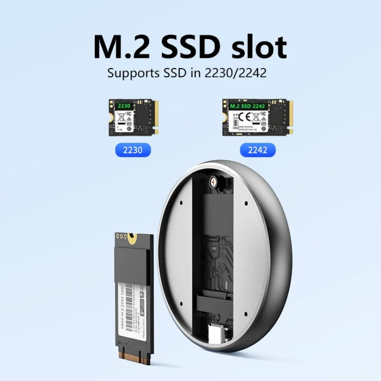 Blueendless M3N Magnetic M.2 2230 / 2242 NVMe SSD Enclosure 10Gbps Type-C USB3.1 SSD Case For Mobile Phone, M3N