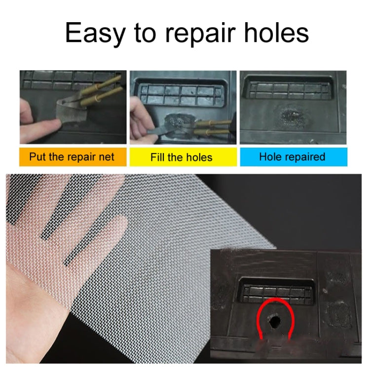 2pcs Plastic Repair Mesh Car Bumper Crack Fixing Mesh, 15 x 20cm, 5 x 15cm
