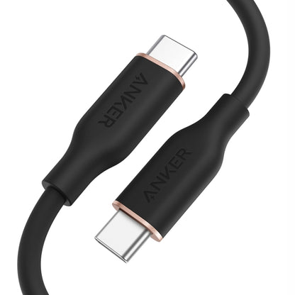 ANKER A8553 Powerline III 1.8m Skin Friendly Dual Type-C Data Cable PD100W Fast Charging Cable