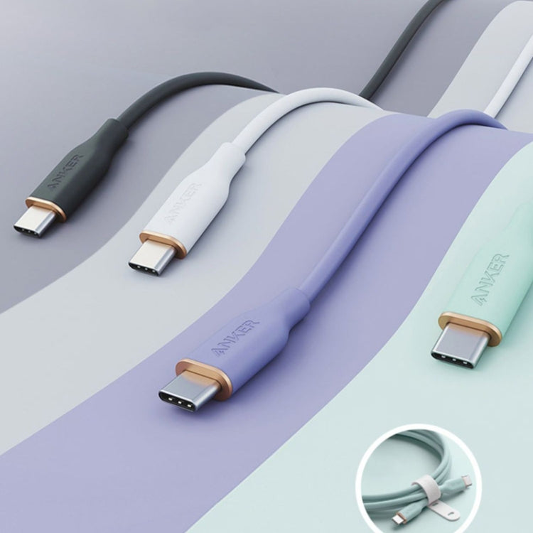 ANKER A8553 Powerline III 1.8m Skin Friendly Dual Type-C Data Cable PD100W Fast Charging Cable