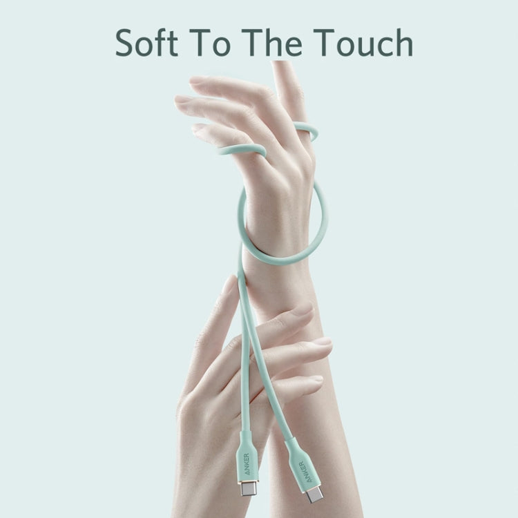 ANKER A8553 Powerline III 1.8m Skin Friendly Dual Type-C Data Cable PD100W Fast Charging Cable