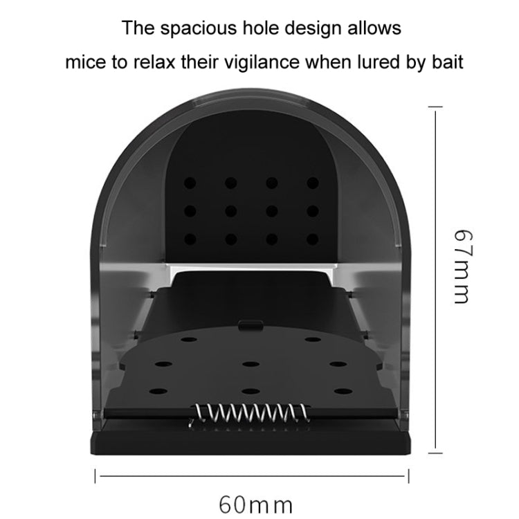 Household Transparent Plastic Highly Sensitive Automatic Pedal Mousetrap