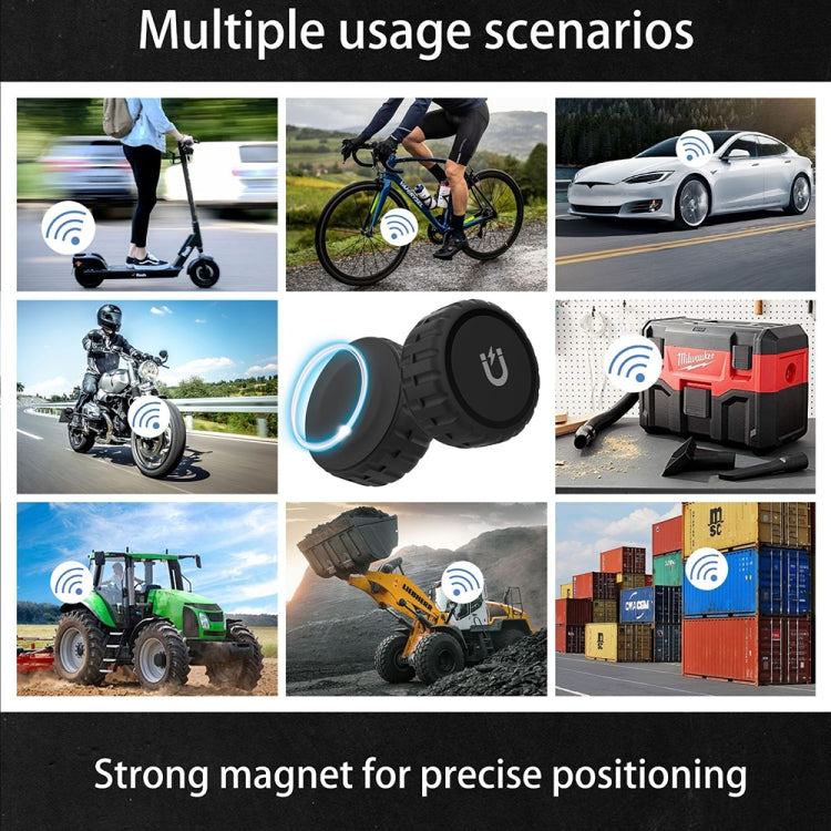 For Airtag PC High-Strength Magnetic Suction Waterproof Protective Cover, Magnetic Black