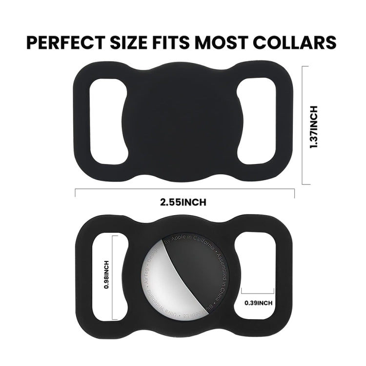 For Airtag Pet Collar Tracker Silicone Case Dog Anti-lost Device Protective Cover