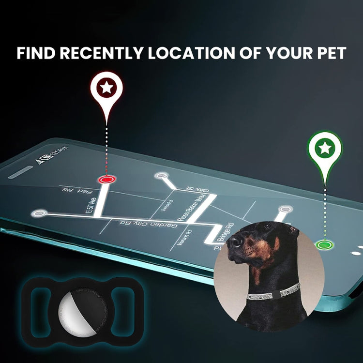 For Airtag Pet Collar Tracker Silicone Case Dog Anti-lost Device Protective Cover