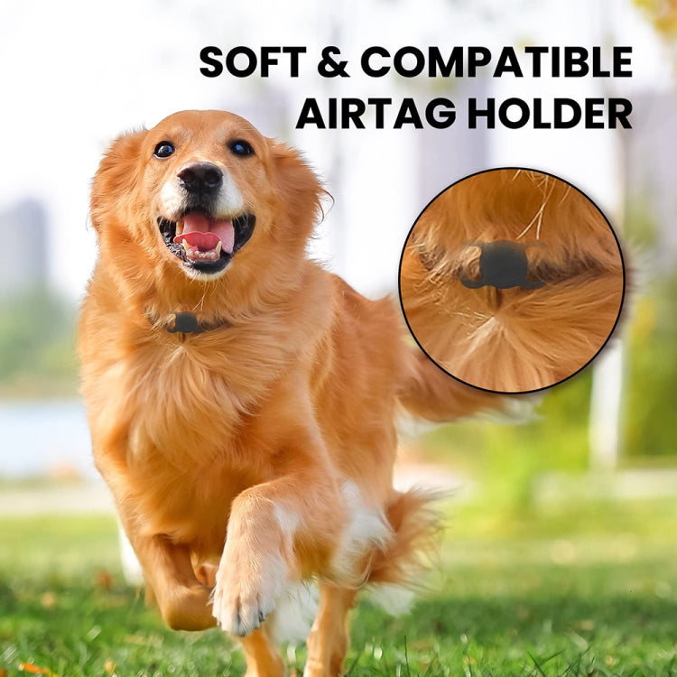 For Airtag Pet Collar Tracker Silicone Case Dog Anti-lost Device Protective Cover