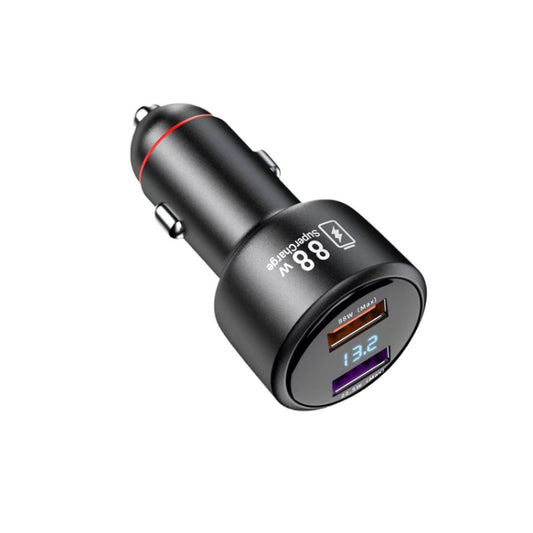 Chargeur mini de voiture à chargement rapide, allume-cigare un à deux, 88W