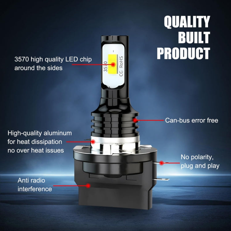 2pcs H11B 3570 2LED 80W Car Headlight Bulbs High Bright Fog Lights, H11B (White), H11B (Yellow), H11B (Ice Blue)