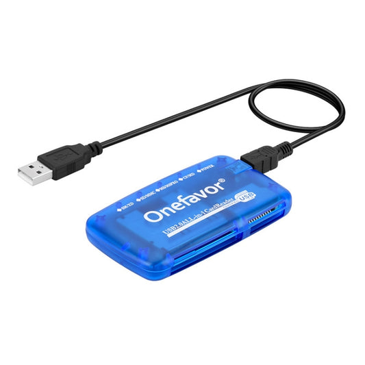 Lecteur de cartes tout-en-un Onefavor compatible avec les cartes SM/XD/SD/MMC/MS/CF, lecteur de cartes tout-en-un + adaptateur Type-C, lecteur de cartes + adaptateur 8 broches