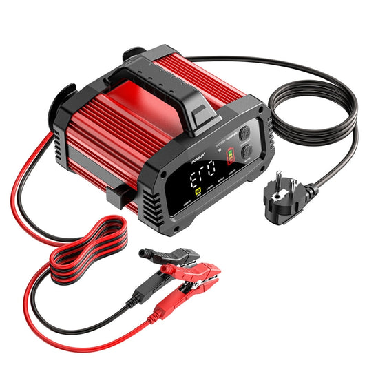 Chargeur portable haute puissance FOXSUR 25 A 12 V/24 V pour voiture, bateau et moto, prises US, EU, UK, AU et JP.