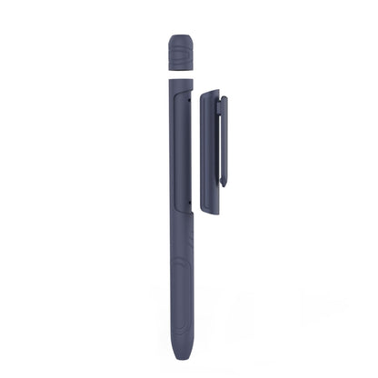 For Apple Pencil 1 AhaStyle PT141 Triple Defense Pen Clip Silicone Protective Case, Black, Wine Red, Midnight Blue