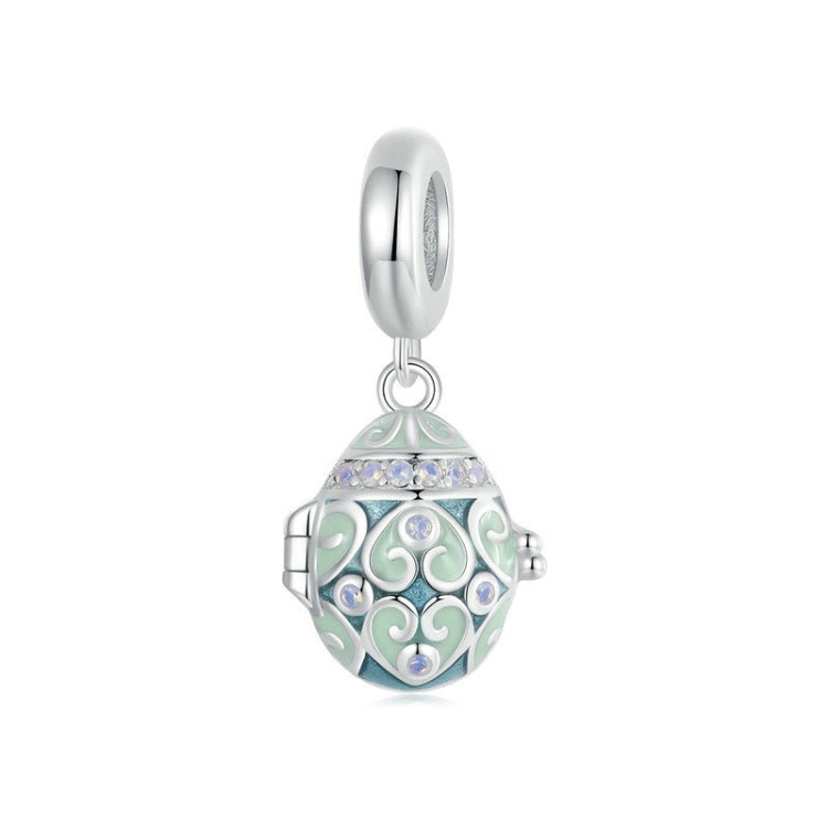 Pendentif breloque œuf de Pâques porte-bonheur en argent sterling S925, BSC996
