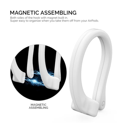 AhaStyle PT78 1pair Wireless Earphones Magnetic Silicone Storage Anti-Loss Earhooks For Apple AirPods 1 / 2 / 3 / Pro / Pro 2