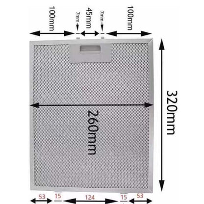 2pcs 10.2 x 12.5 Inch Range Hood Filter 5-Layer Aluminum Mesh Hood Grease Filter, 10.2 x 12.5 Inch