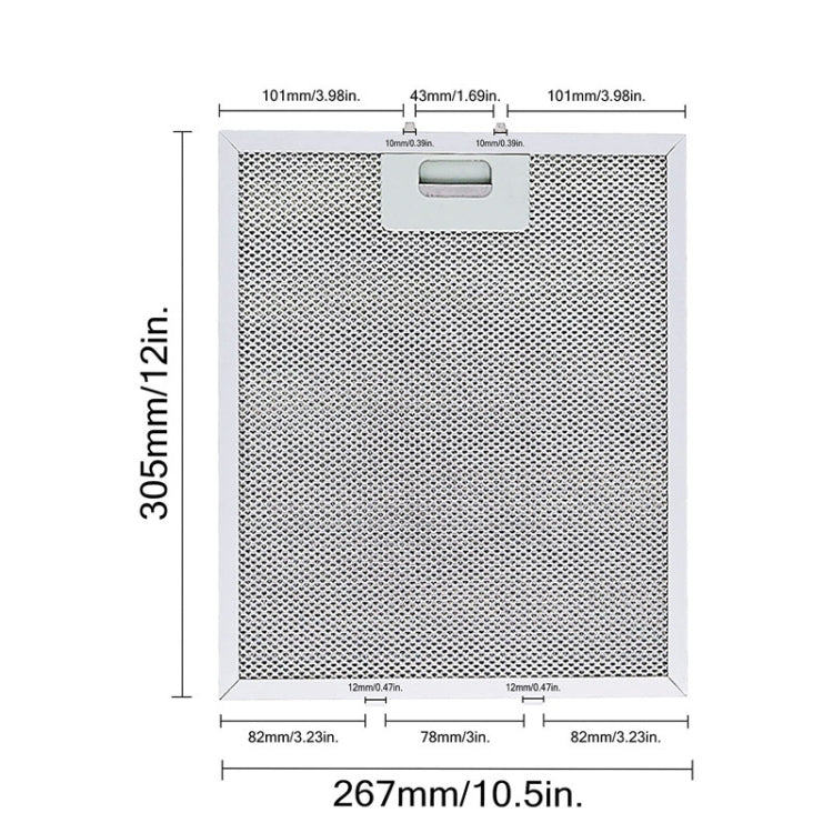 2pcs  W10169961A  Range Hood Filter for Whirlpool, Ikea, Kitchen Aid, Jenn Air 305 x 267 x 9mm, 10.5 x 12 Inch