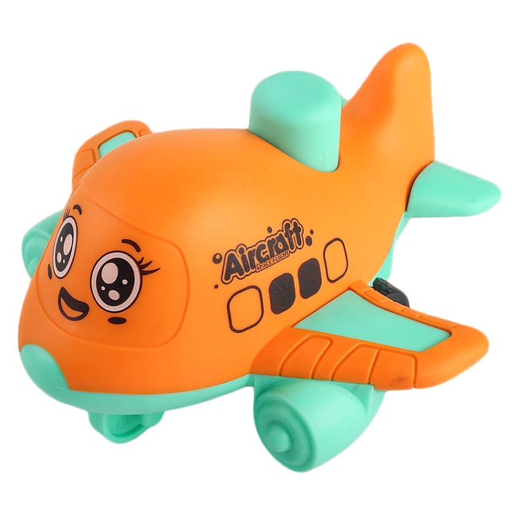Kinder Spielzeugpresse Cartoon Trägheitsauto Baby Lernspielzeug Auto Geschenk, Flugzeug Lila, Flugzeug Gelb, Flugzeug Orange, Schiff Lila, Schiff Gelb, Schiff Orange
