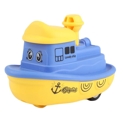 Kinder Spielzeugpresse Cartoon Trägheitsauto Baby Lernspielzeug Auto Geschenk, Flugzeug Lila, Flugzeug Gelb, Flugzeug Orange, Schiff Lila, Schiff Gelb, Schiff Orange