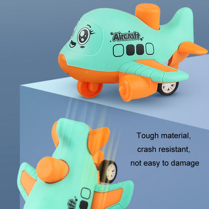 Kinder Spielzeugpresse Cartoon Trägheitsauto Baby Lernspielzeug Auto Geschenk, Flugzeug Lila, Flugzeug Gelb, Flugzeug Orange, Schiff Lila, Schiff Gelb, Schiff Orange