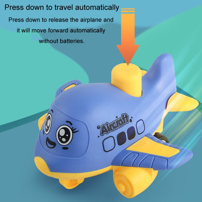 Kinder Spielzeugpresse Cartoon Trägheitsauto Baby Lernspielzeug Auto Geschenk, Flugzeug Lila, Flugzeug Gelb, Flugzeug Orange, Schiff Lila, Schiff Gelb, Schiff Orange