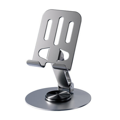 All-metal 360-degree Rotating Mobile Phone Holder Foldable Desktop Tablet Stand, Purple, Grey