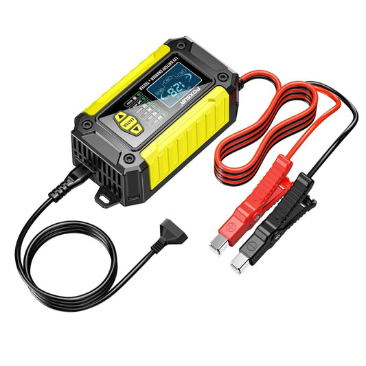 Chargeur de batterie lithium 12 V FOXSUR pour voitures et motos avec détection de batterie, prise US, prise EU, prise UK, prise AU