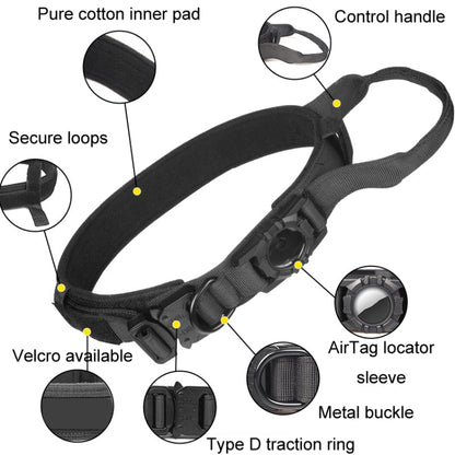 For AirTag Locator Nylon Adjustable Anti-Breakaway Collar, S, M, L, XL