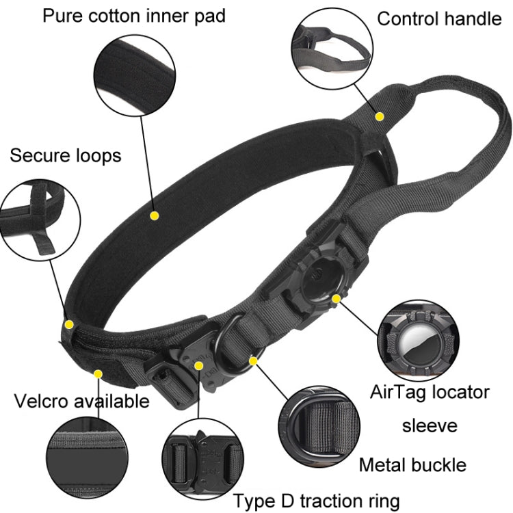 For AirTag 2nd Gen / AirTag 1st Gen Locator Nylon Adjustable Anti-Breakaway Collar, M, L, XL, S