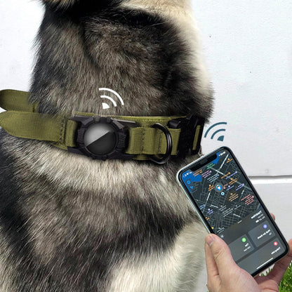 For AirTag Locator Nylon Adjustable Anti-Breakaway Collar, S, M, L, XL