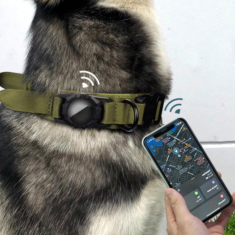 For AirTag 2nd Gen / AirTag 1st Gen Locator Nylon Adjustable Anti-Breakaway Collar, M, L, XL, S