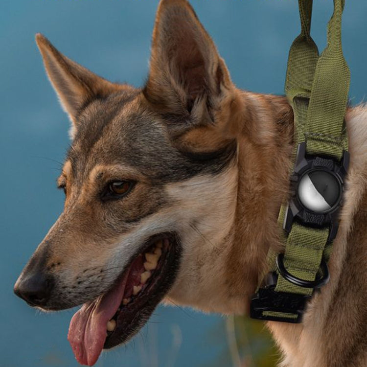 For AirTag Locator Nylon Adjustable Anti-Breakaway Collar, S, M, L, XL