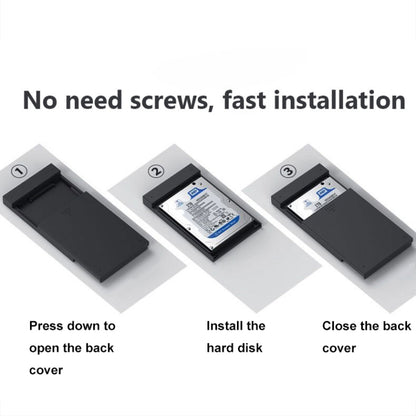 Blueendless MR23S 2.5-inch SATA Mobile Hard Disk Enclosure Tool-free Laptop External SSD, USB3.0, Type-C