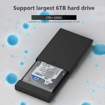 Blueendless MR23S 2.5-inch SATA Mobile Hard Disk Enclosure Tool-free Laptop External SSD, USB3.0, Type-C